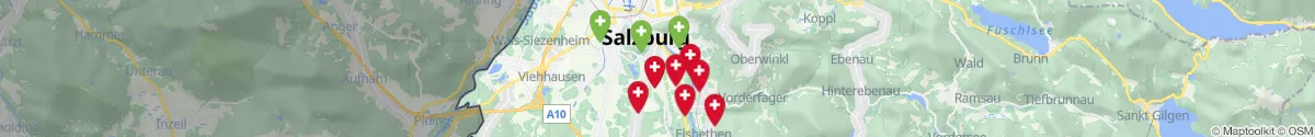 Map view for Pharmacies emergency services nearby Morzg (Salzburg (Stadt), Salzburg)